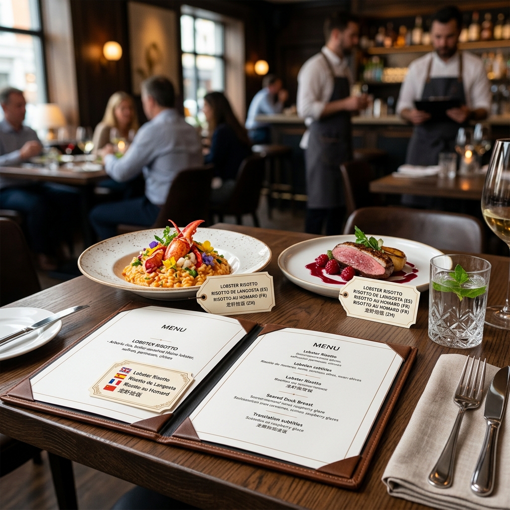 ترجمة ملصقات الأطعمة وقوائم الطعام