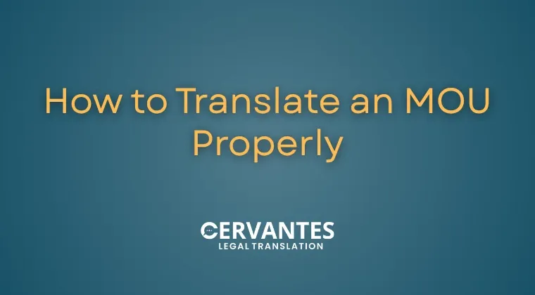 How to Translate an MOU Properly