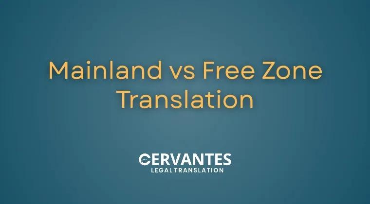 Mainland vs Free Zone Translation