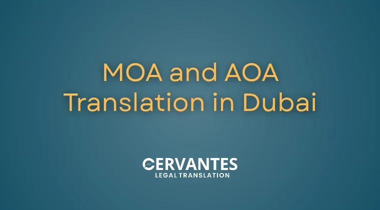 MOA and AOA Translation in Dubai
