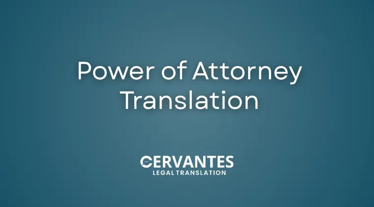 Power of Attorney Translation