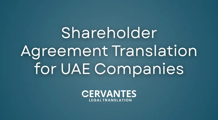 Shareholder Agreement Translation for UAE Companies